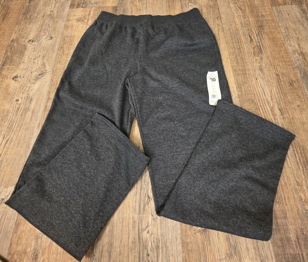 Bobbie Brooks Women's Medium Sweat Pants Gray Soft Classic Elastic Workout NWT